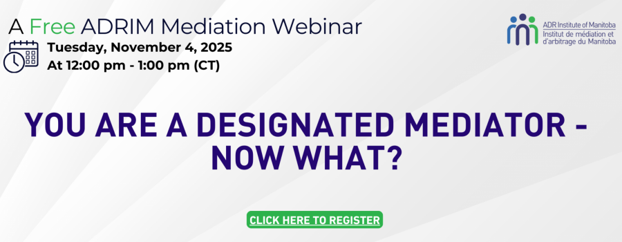 You are a Designated Mediator , what now ?